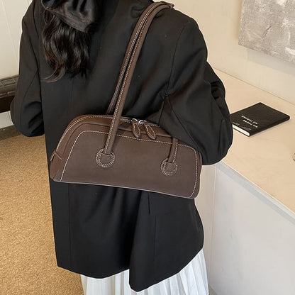 Shoulder Bag Contrast Stitching