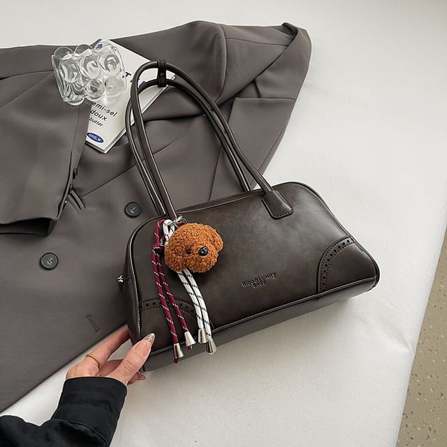 Charm Washed Leather Faux Bag Set Bowler /