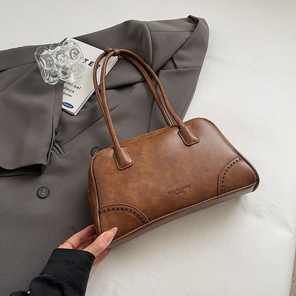 Charm Washed Leather Faux Bag Set Bowler /