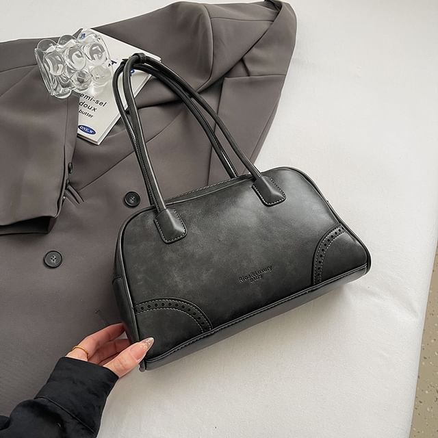 Charm Washed Leather Faux Bag Set Bowler /