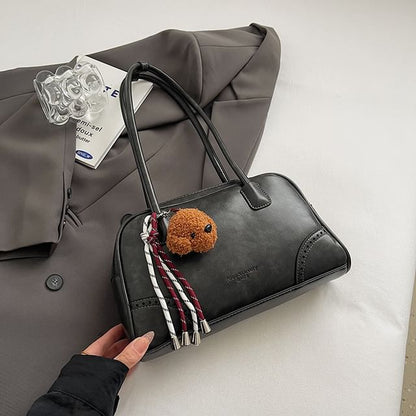 Charm Washed Leather Faux Bag Set Bowler /