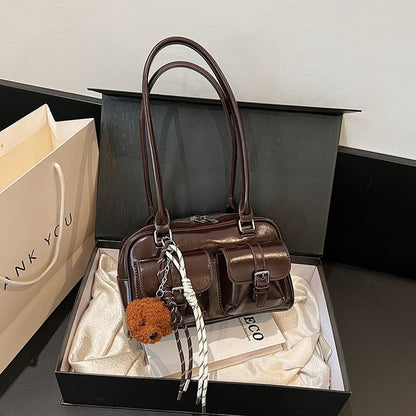 Tote Bag Faux Set Multi-Pocket Charm / Leather