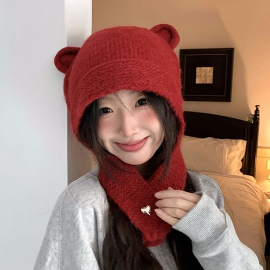 Ear Balaclava Bear Knit