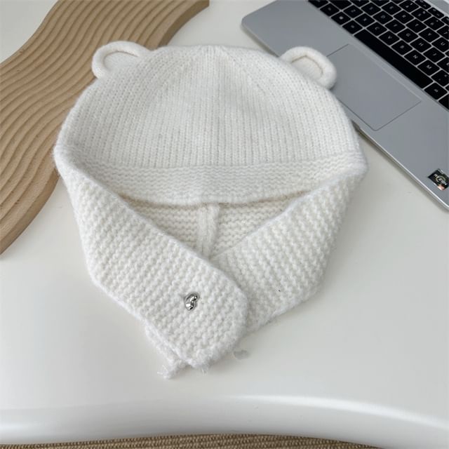 Ear Balaclava Bear Knit