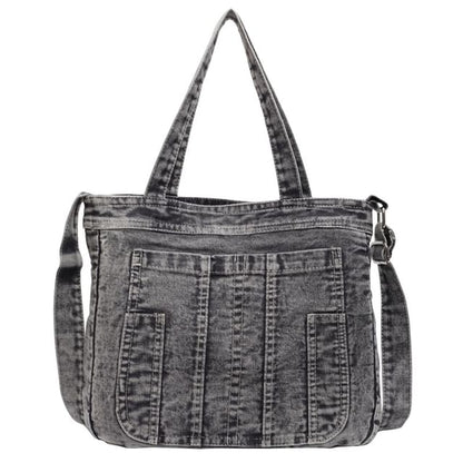 Sac bandoulière en denim délavé