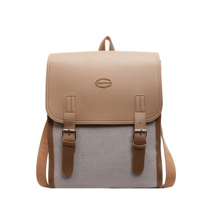 Tone Buckled Backpack Two Flap