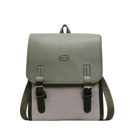 Tone Buckled Backpack Two Flap