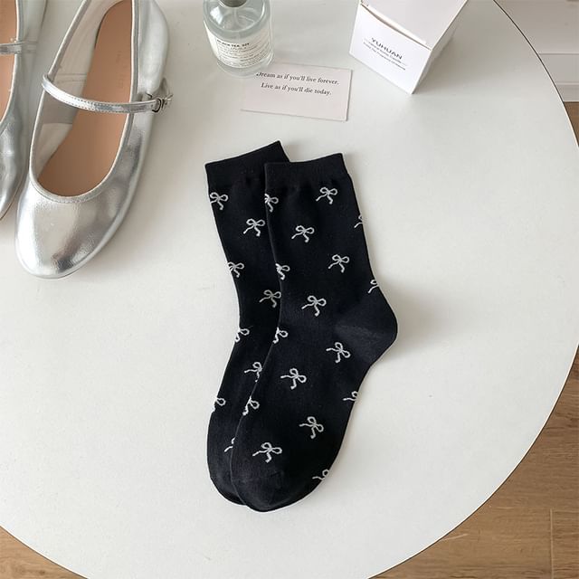 Bow Patterned Socks