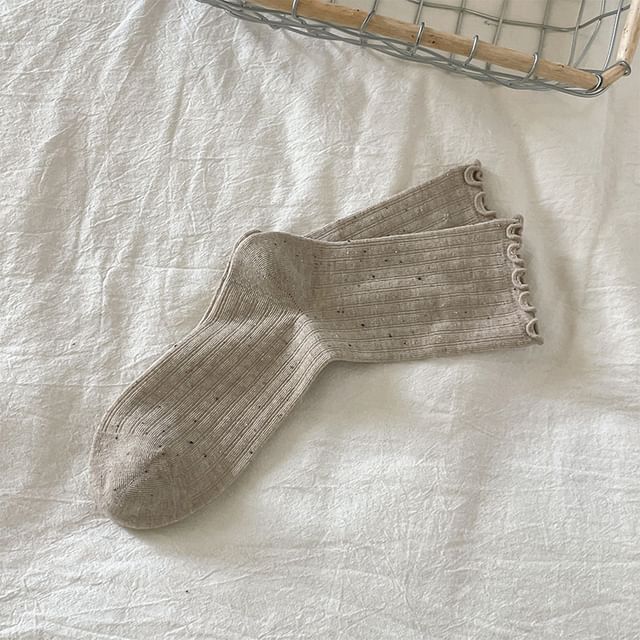 Lettuce Edge Ribbed Socks