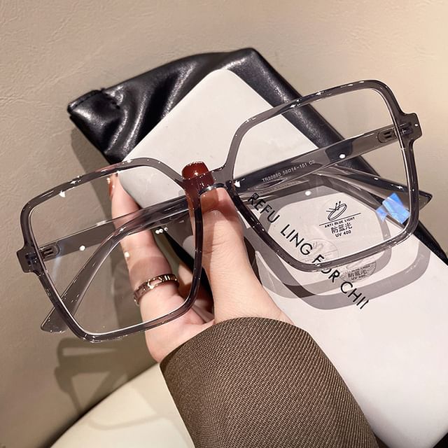 Blue Square Glasses Light Blocking