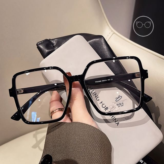 Blue Square Glasses Light Blocking
