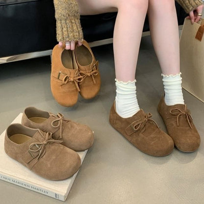 Shoes Velvet Lace-Up