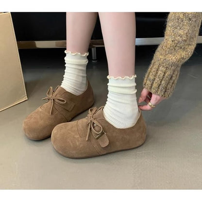 Shoes Velvet Lace-Up