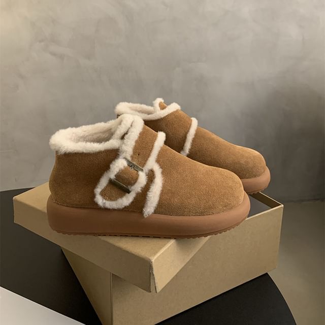 Buckled Ankle Boots Snow