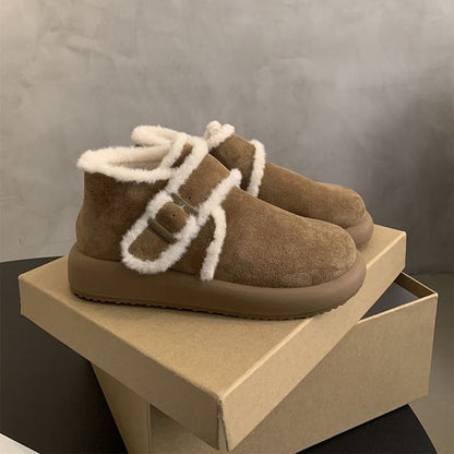 Buckled Ankle Boots Snow