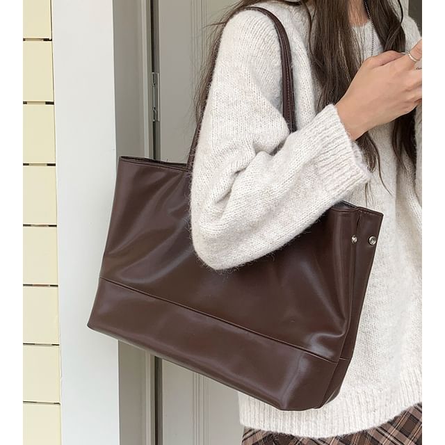 Leather Tote Bag Faux