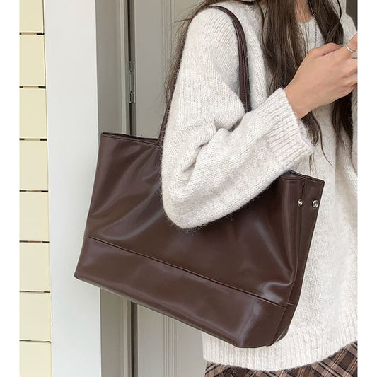 Leather Tote Bag Faux