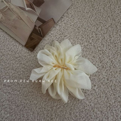 Mesh Flower Alloy Hair Clip