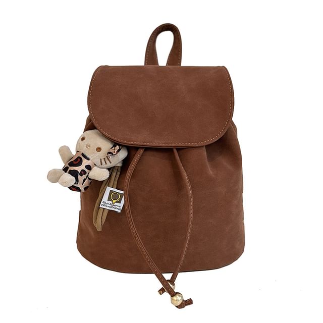 Backpack Faux Suede Flap