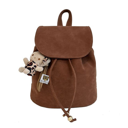 Backpack Faux Suede Flap