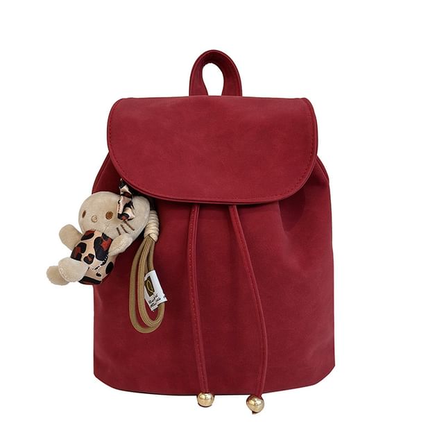 Backpack Faux Suede Flap