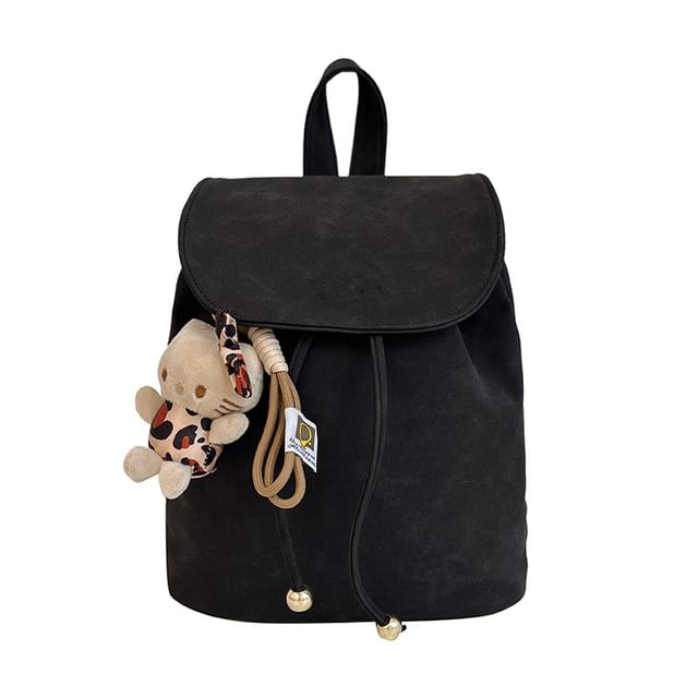Backpack Faux Suede Flap
