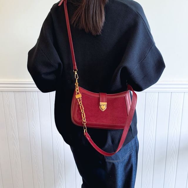 Bag Heart Crossbody Strap Buckle Chain