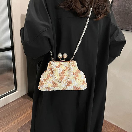 Faux Bag Pearl Crossbody Patterned