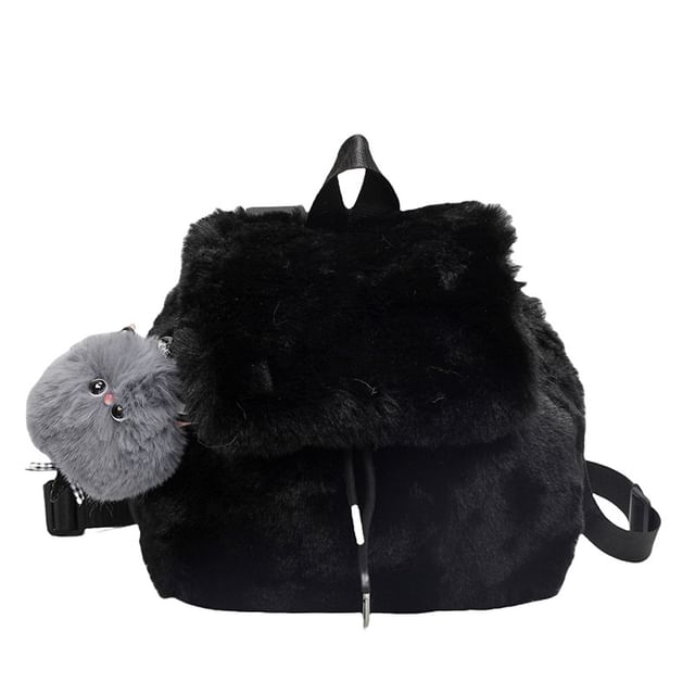 Flap Bag / Set Charm Fluffy Backpack