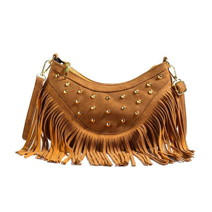 Crossbody Bag Studded Tassel