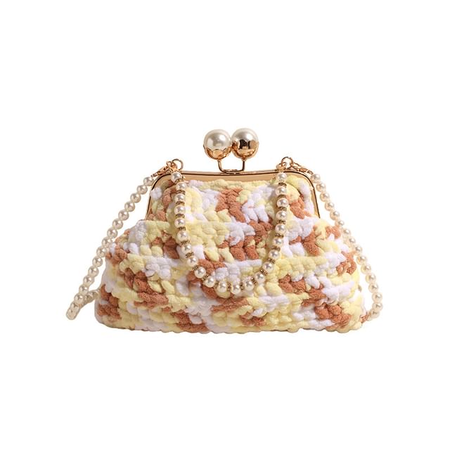 Faux Bag Pearl Crossbody Patterned