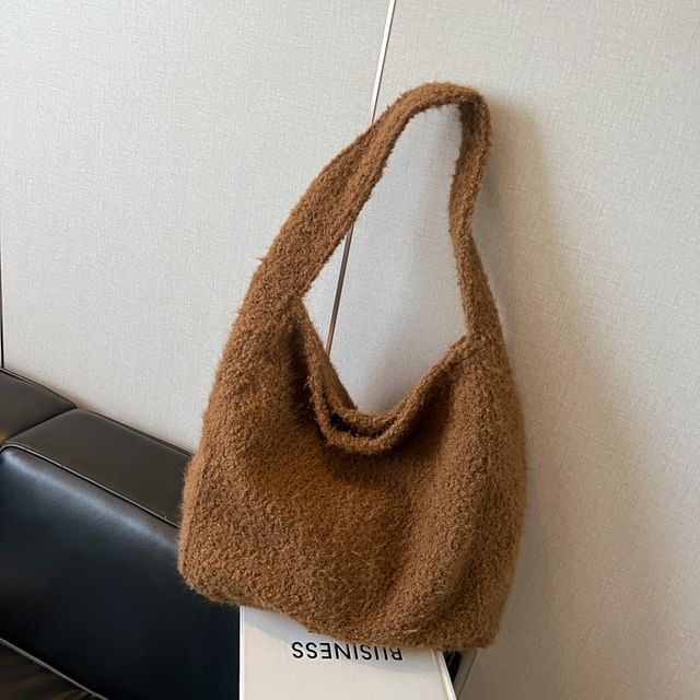 Plain Boucle Tote Bag