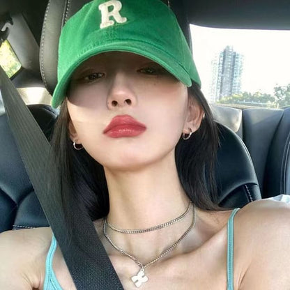 Plain Embroidered Baseball Cap / Lettering