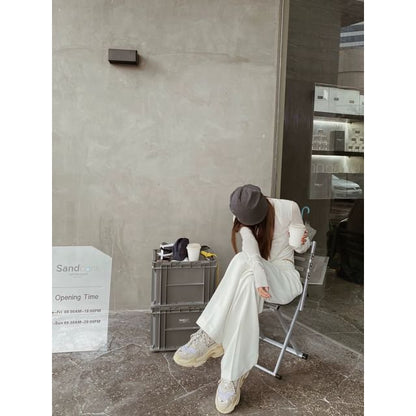 / Slouchy Beanie Cuffed Plain