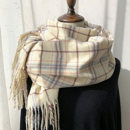 Plaid Scarf Fringe