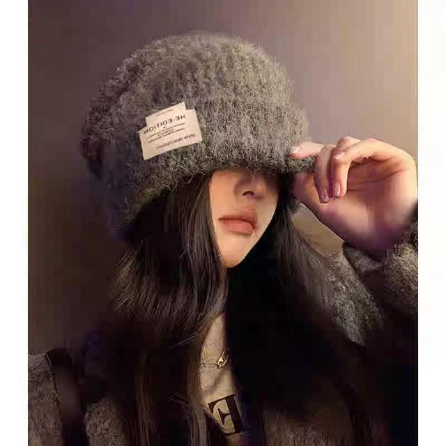 Tone Beanie Plain / Two Fluffy