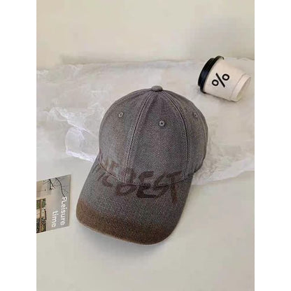 Print / Lettering Plain Baseball Washed Cap