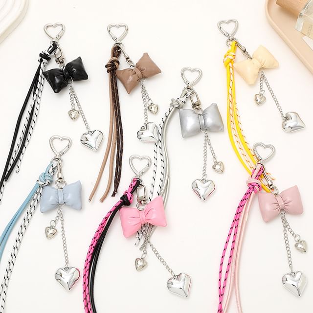 Padded Phone Knotted Bow Charm