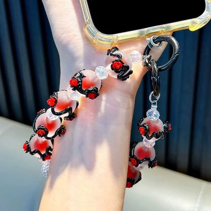 Bead Phone Strap Rose