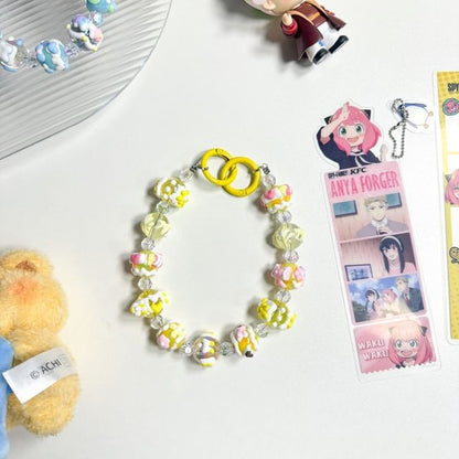 Bead Phone Strap Cartoon