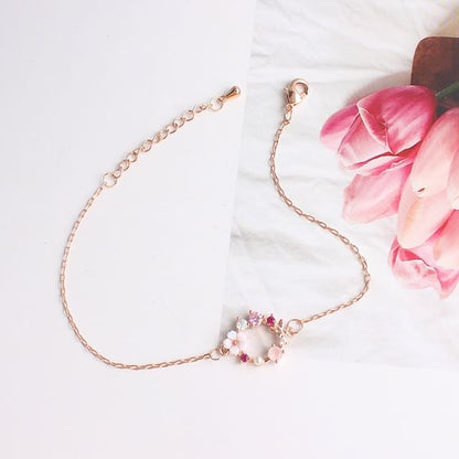 (Various Designs) Bracelet / Alloy Necklace Rhinestone Floral