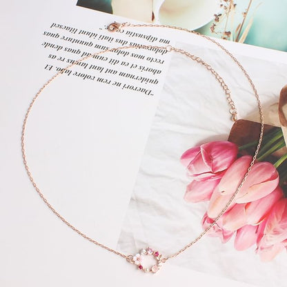 (Various Designs) Bracelet / Alloy Necklace Rhinestone Floral