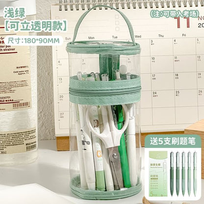 Transparent Standing Pencil Case / Pen / Set