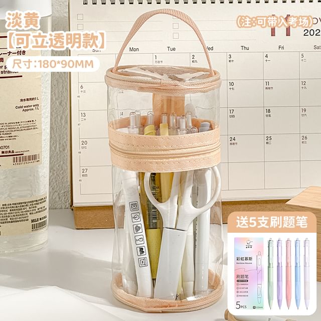 Transparent Standing Pencil Case / Pen / Set