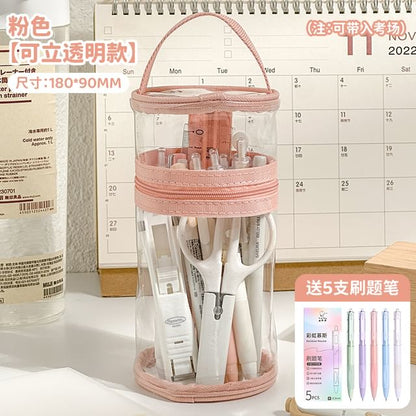 Transparent Standing Pencil Case / Pen / Set