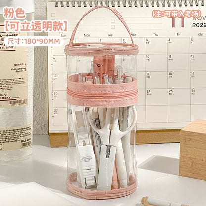 Transparent Standing Pencil Case / Pen / Set