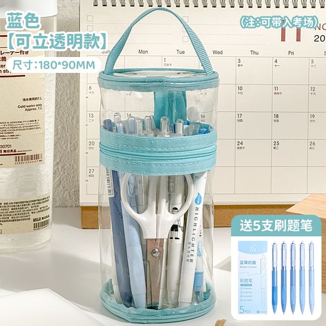 Transparent Standing Pencil Case / Pen / Set