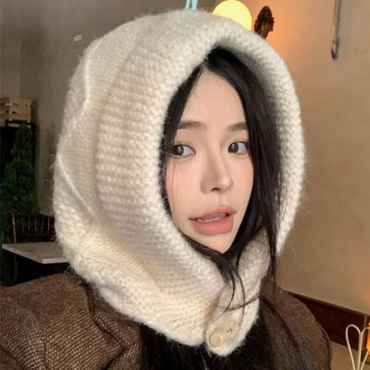 Plain Cable Balaclava Knit