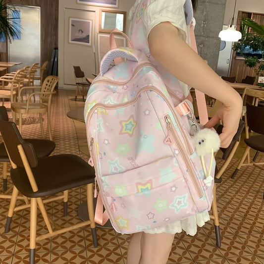 Bag Backpack Charm Star Laptop Print Nylon / Set