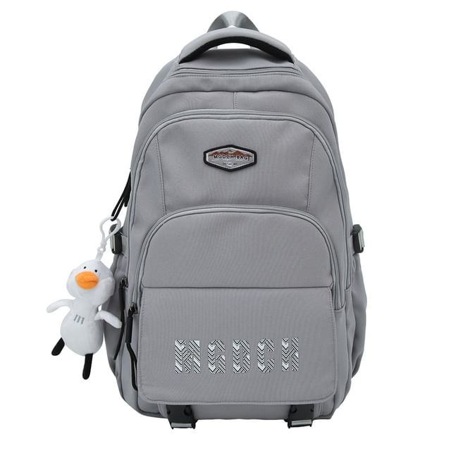 Nylon Laptop Backpack Lettering / Charm Bag Print Set